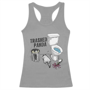 Trashed Panda Racerback Tank Top Funny Drunk Racoon Meme TS14 Sport Gray Print Your Wear