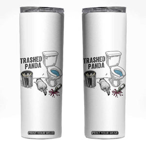 Trashed Panda Skinny Tumbler Funny Drunk Racoon Meme TS14 White Print Your Wear