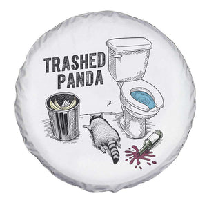 Trashed Panda Spare Tire Cover Funny Drunk Racoon Meme TS14 Print Your Wear