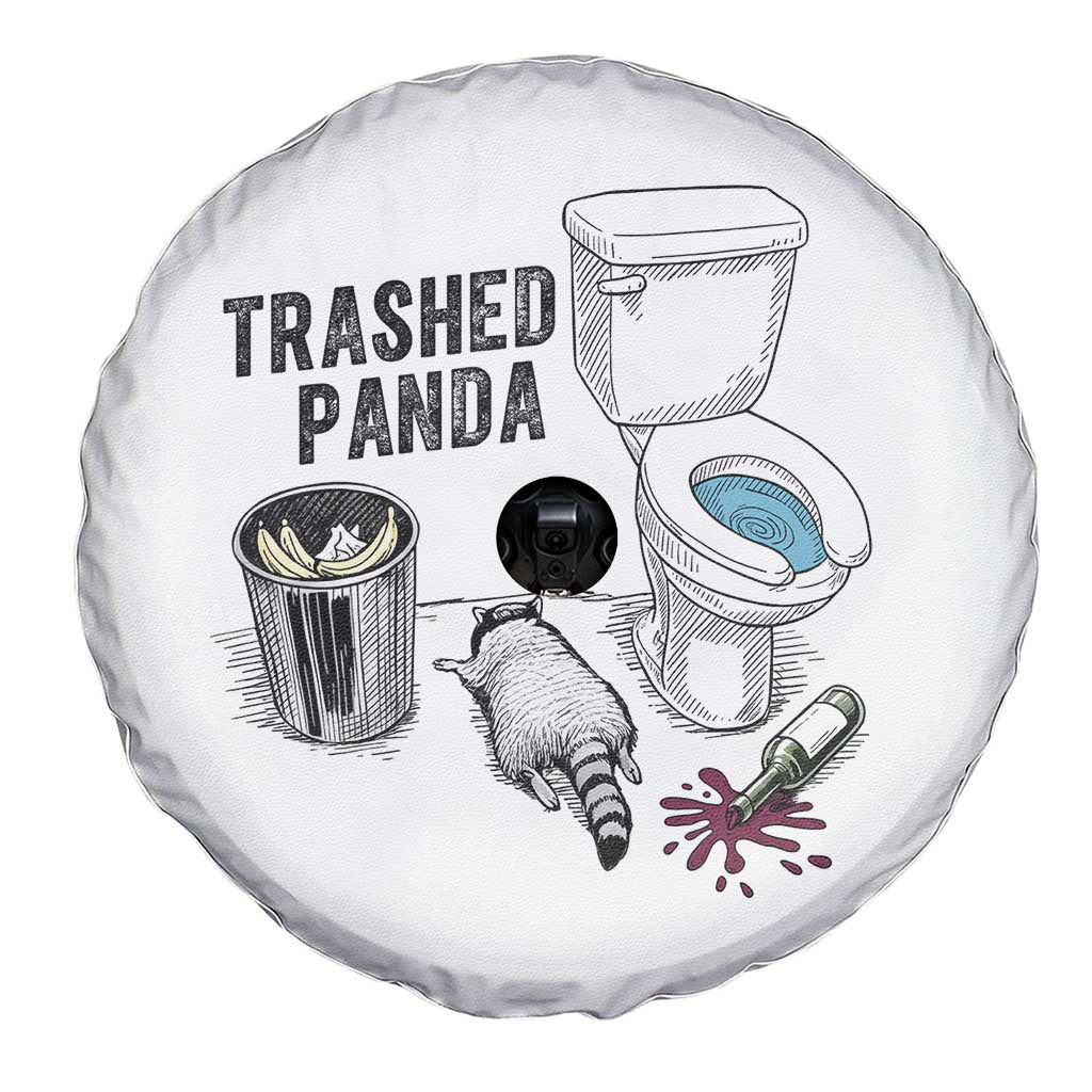 Trashed Panda Spare Tire Cover Funny Drunk Racoon Meme TS14 Print Your Wear