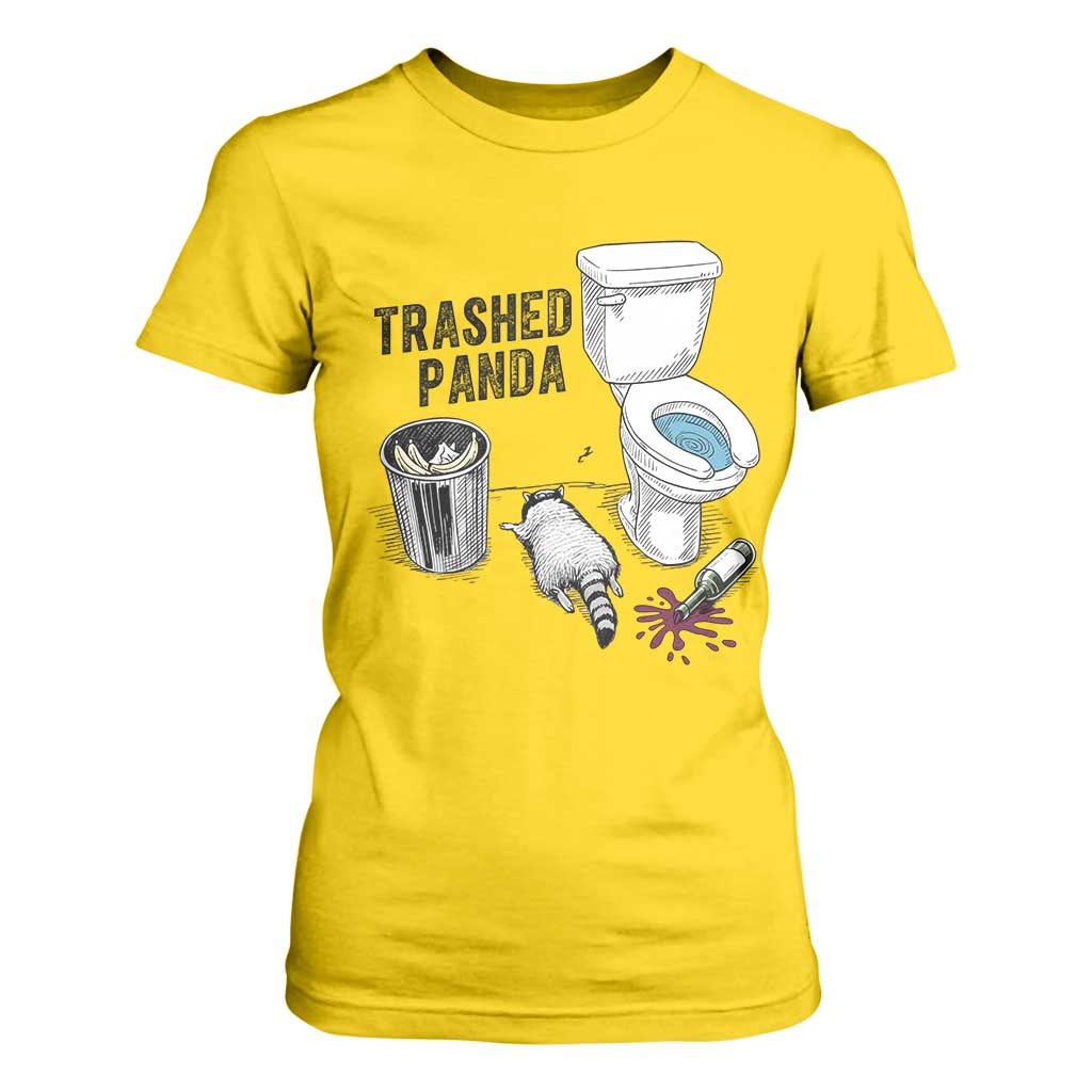 Trashed Panda T Shirt For Women Funny Drunk Racoon Meme TS14 Daisy Print Your Wear