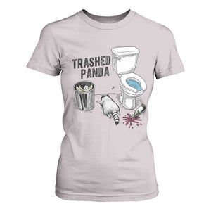 Trashed Panda T Shirt For Women Funny Drunk Racoon Meme TS14 Ice Gray Print Your Wear