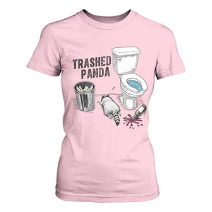 Trashed Panda T Shirt For Women Funny Drunk Racoon Meme TS14 Light Pink Print Your Wear