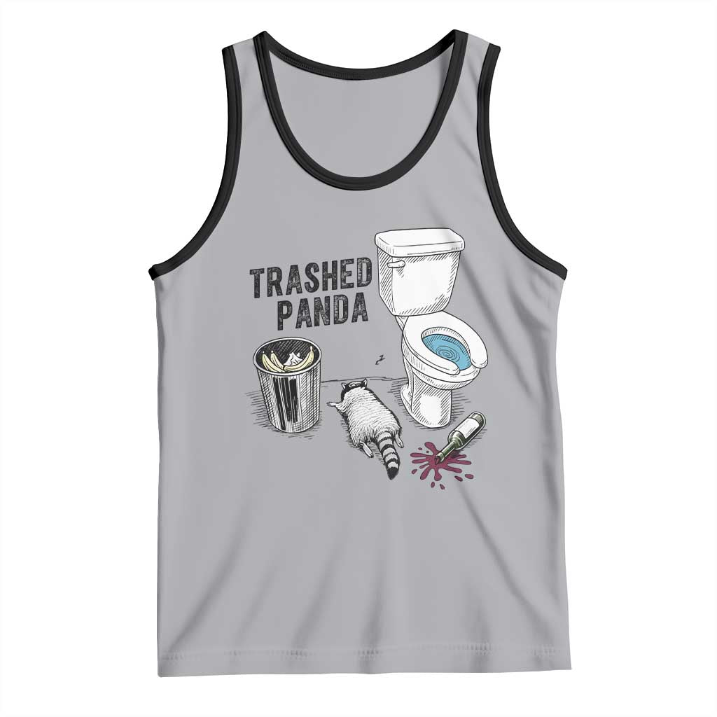 Trashed Panda Tank Top Funny Drunk Racoon Meme TS14 Athletic Heather Black Print Your Wear