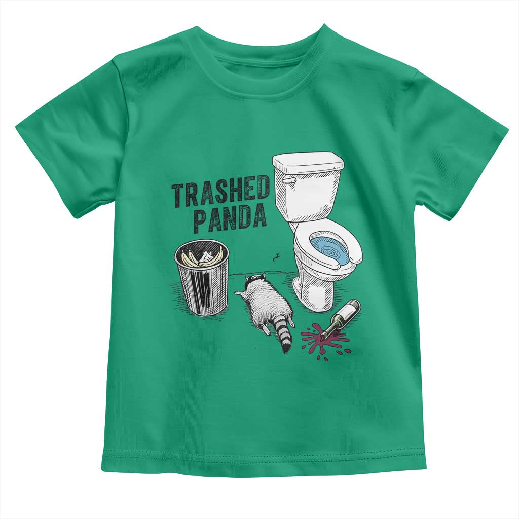 Trashed Panda Toddler T Shirt Funny Drunk Racoon Meme TS14 Irish Green Print Your Wear