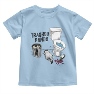 Trashed Panda Toddler T Shirt Funny Drunk Racoon Meme TS14 Light Blue Print Your Wear