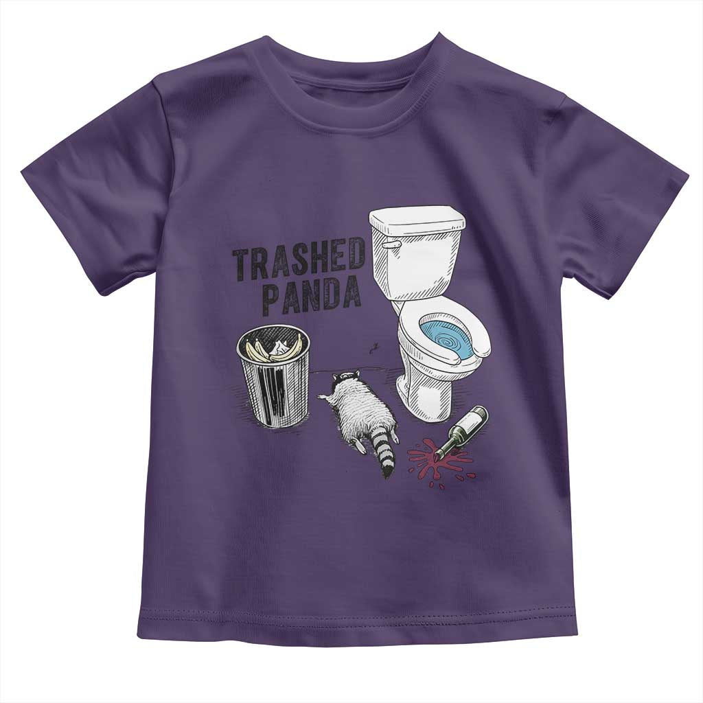Trashed Panda Toddler T Shirt Funny Drunk Racoon Meme TS14 Purple Print Your Wear