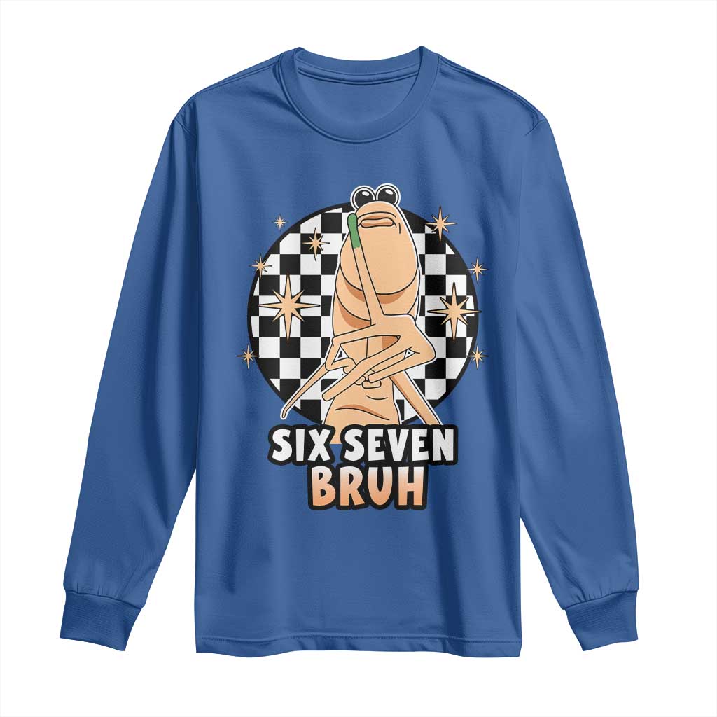 Marcus The Worm Meme Long Sleeve Shirt 67 Six Seven Gen Z Humor TS14 Royal Blue Print Your Wear