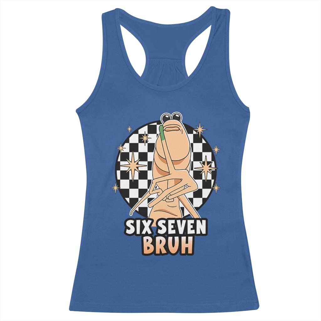 Marcus The Worm Meme Racerback Tank Top 67 Six Seven Gen Z Humor TS14 Royal Blue Print Your Wear