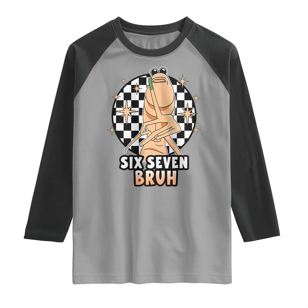Marcus The Worm Meme Raglan Shirt 67 Six Seven Gen Z Humor TS14 Sport Gray Black Print Your Wear