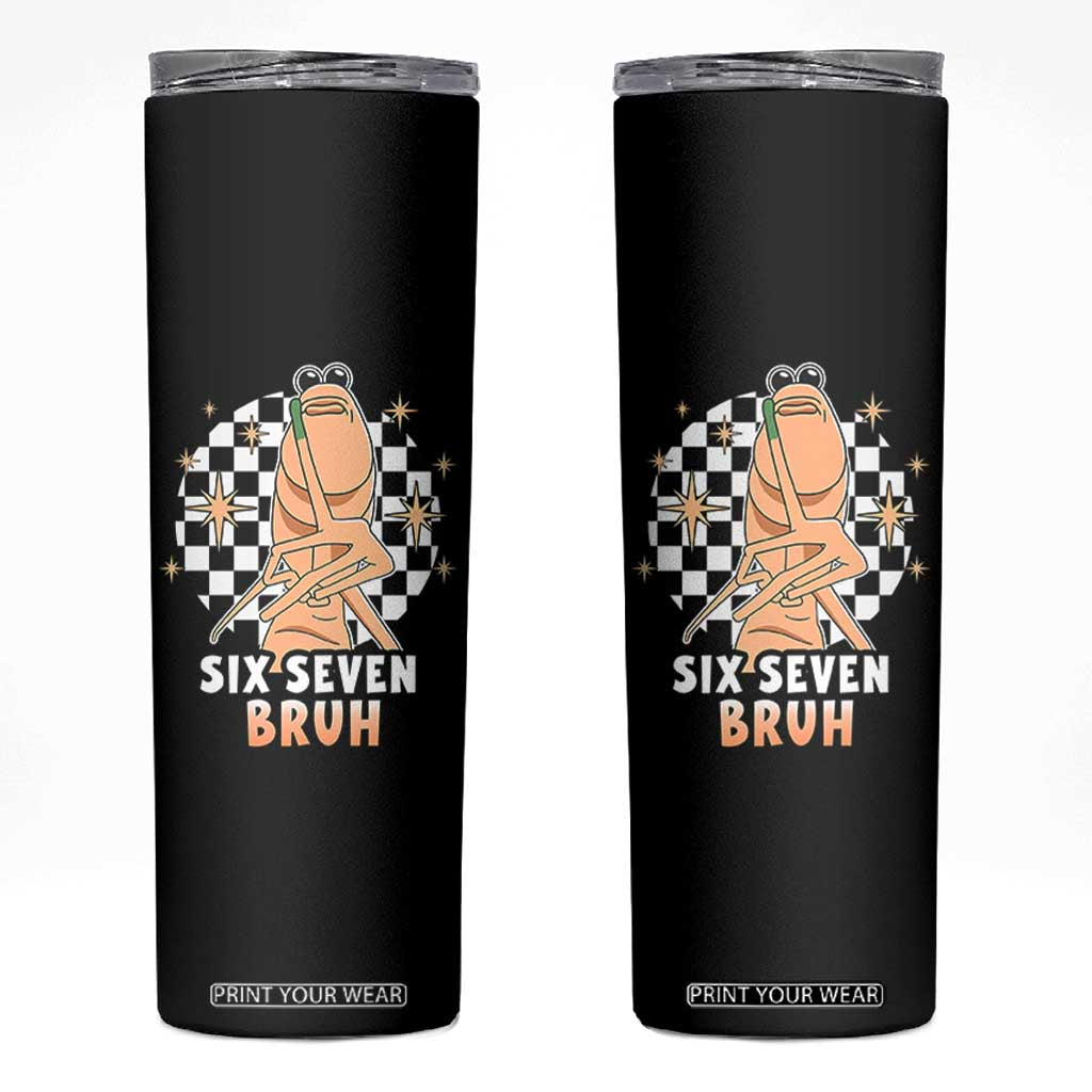 Marcus The Worm Meme Skinny Tumbler 67 Six Seven Gen Z Humor TS14 Black Print Your Wear