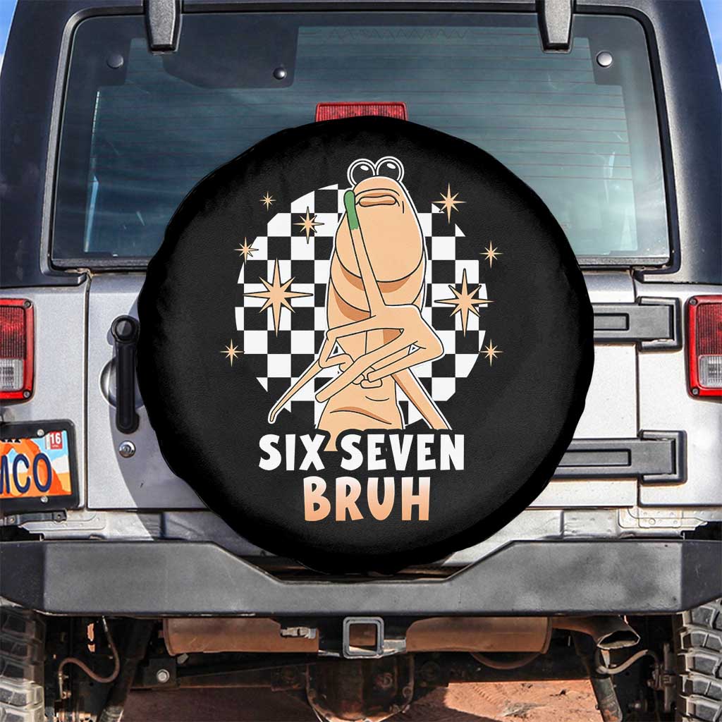 Marcus The Worm Meme Spare Tire Cover 67 Six Seven Gen Z Humor TS14 No hole Black Print Your Wear