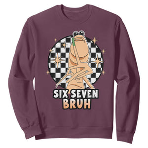 Marcus The Worm Meme Sweatshirt 67 Six Seven Gen Z Humor TS14 Maroon Print Your Wear