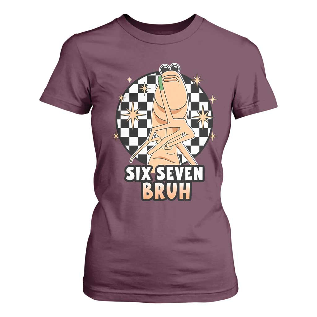 Marcus The Worm Meme T Shirt For Women 67 Six Seven Gen Z Humor TS14 Maroon Print Your Wear