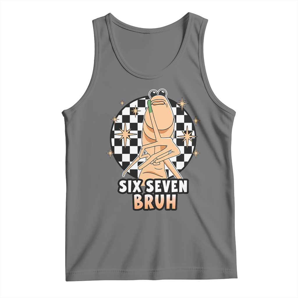 Marcus The Worm Meme Tank Top 67 Six Seven Gen Z Humor TS14 Black Heather Print Your Wear
