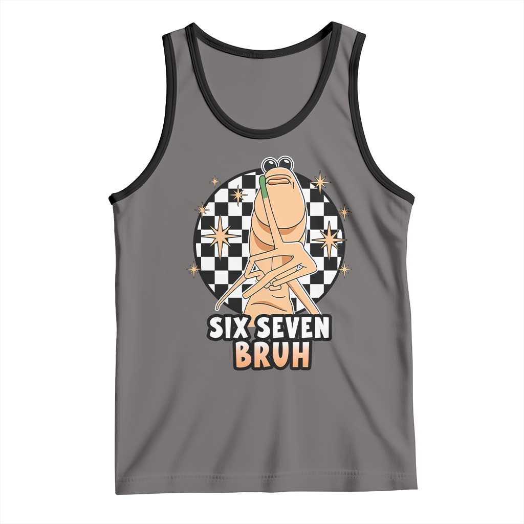 Marcus The Worm Meme Tank Top 67 Six Seven Gen Z Humor TS14 Deep Heather Black Print Your Wear