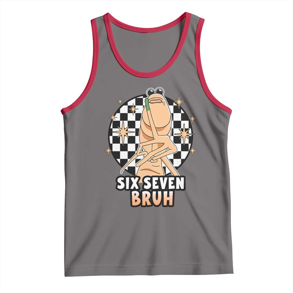 Marcus The Worm Meme Tank Top 67 Six Seven Gen Z Humor TS14 Deep Heather Red Print Your Wear