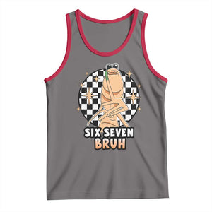 Marcus The Worm Meme Tank Top 67 Six Seven Gen Z Humor TS14 Deep Heather Red Print Your Wear