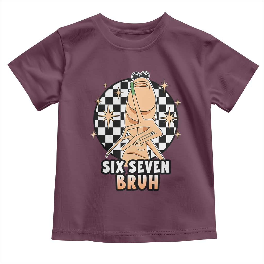 Marcus The Worm Meme Toddler T Shirt 67 Six Seven Gen Z Humor TS14 Maroon Print Your Wear