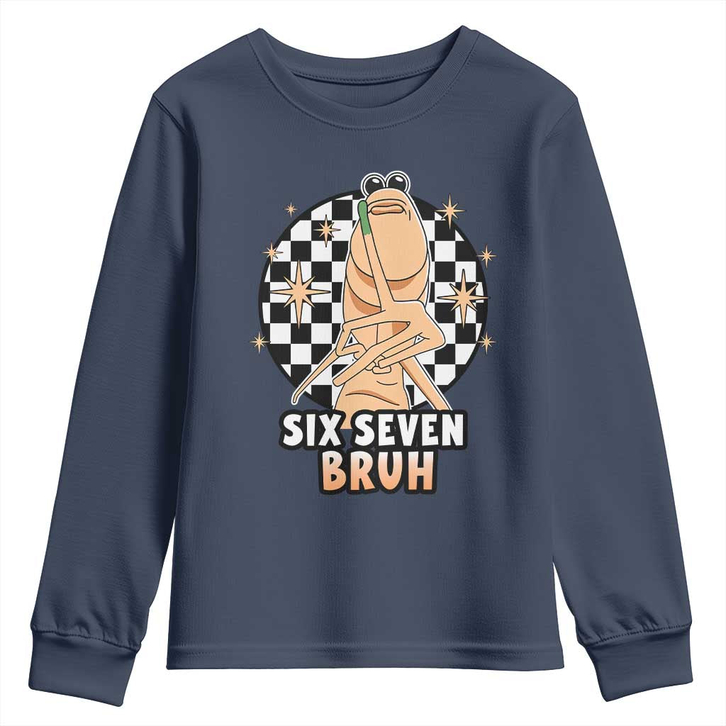Marcus The Worm Meme Youth Sweatshirt 67 Six Seven Gen Z Humor TS14 Navy Print Your Wear