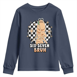 Marcus The Worm Meme Youth Sweatshirt 67 Six Seven Gen Z Humor TS14 Navy Print Your Wear