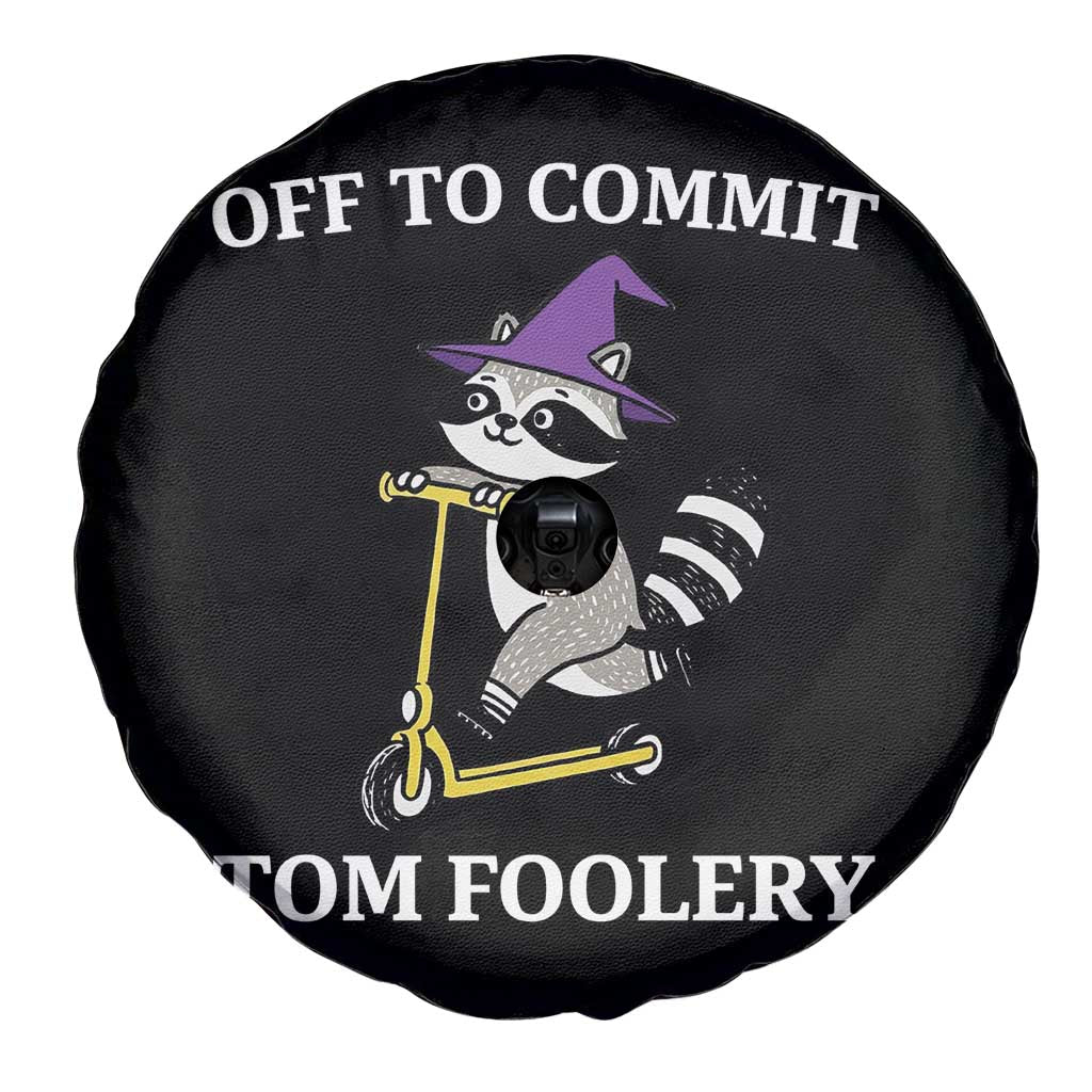 Funny Raccoon Scooter Meme Spare Tire Cover Off To Commit Tom Foolery TS14 Print Your Wear