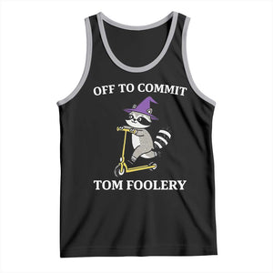 Funny Raccoon Scooter Meme Tank Top Off To Commit Tom Foolery TS14 Black Athletic Heather Print Your Wear