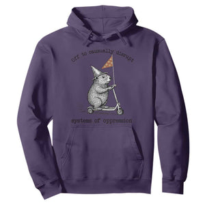 Funny Groundhog Scooter Meme Hoodie Off To Causually Disrupt System Of Oppression TS14 Purple Print Your Wear