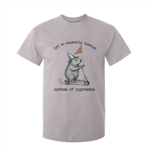 Funny Groundhog Scooter Meme T Shirt For Kid Off To Causually Disrupt System Of Oppression TS14 Ice Gray Print Your Wear