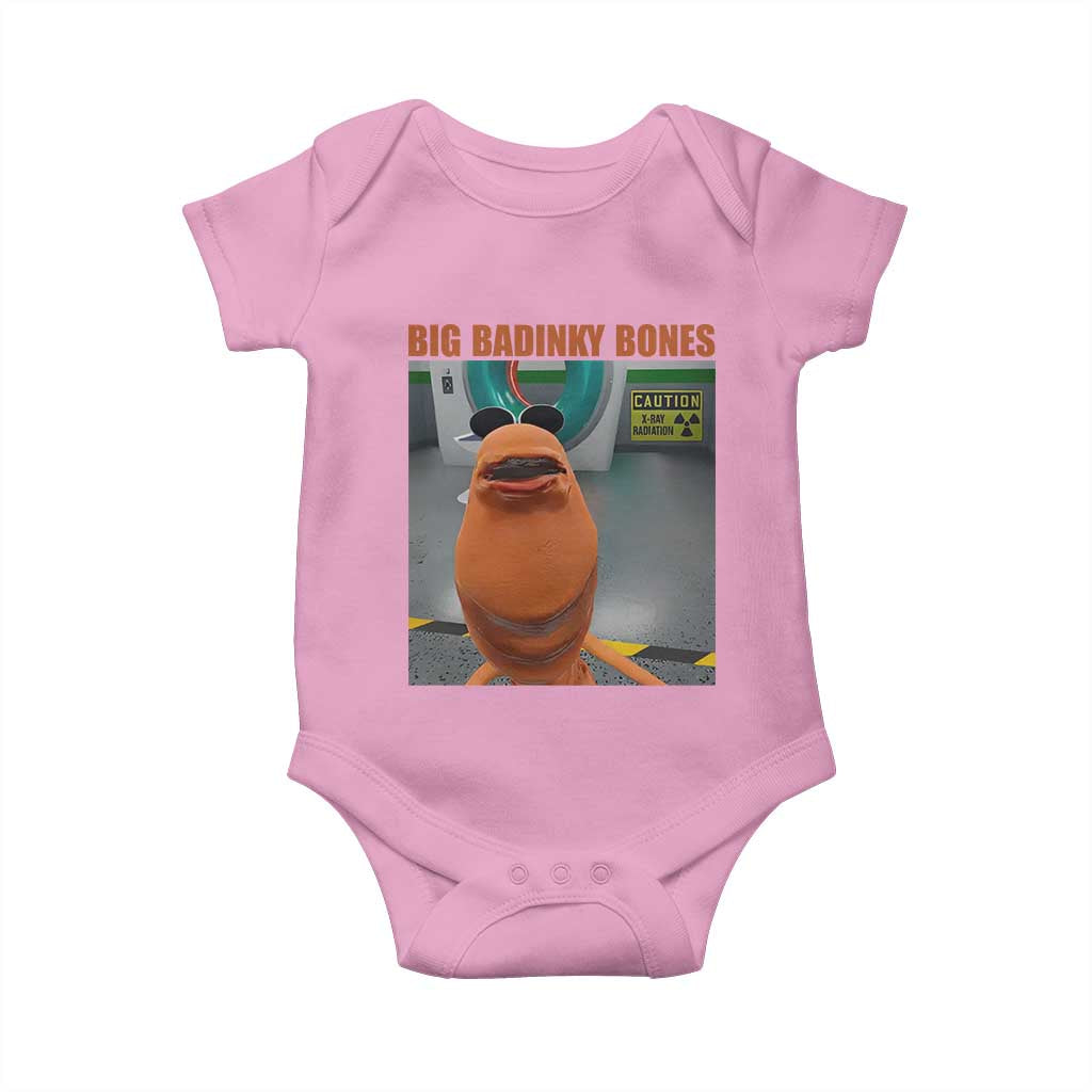 Marcus The Worm Meme Baby Onesie Big Badinky Bones TS14 Light Pink Print Your Wear