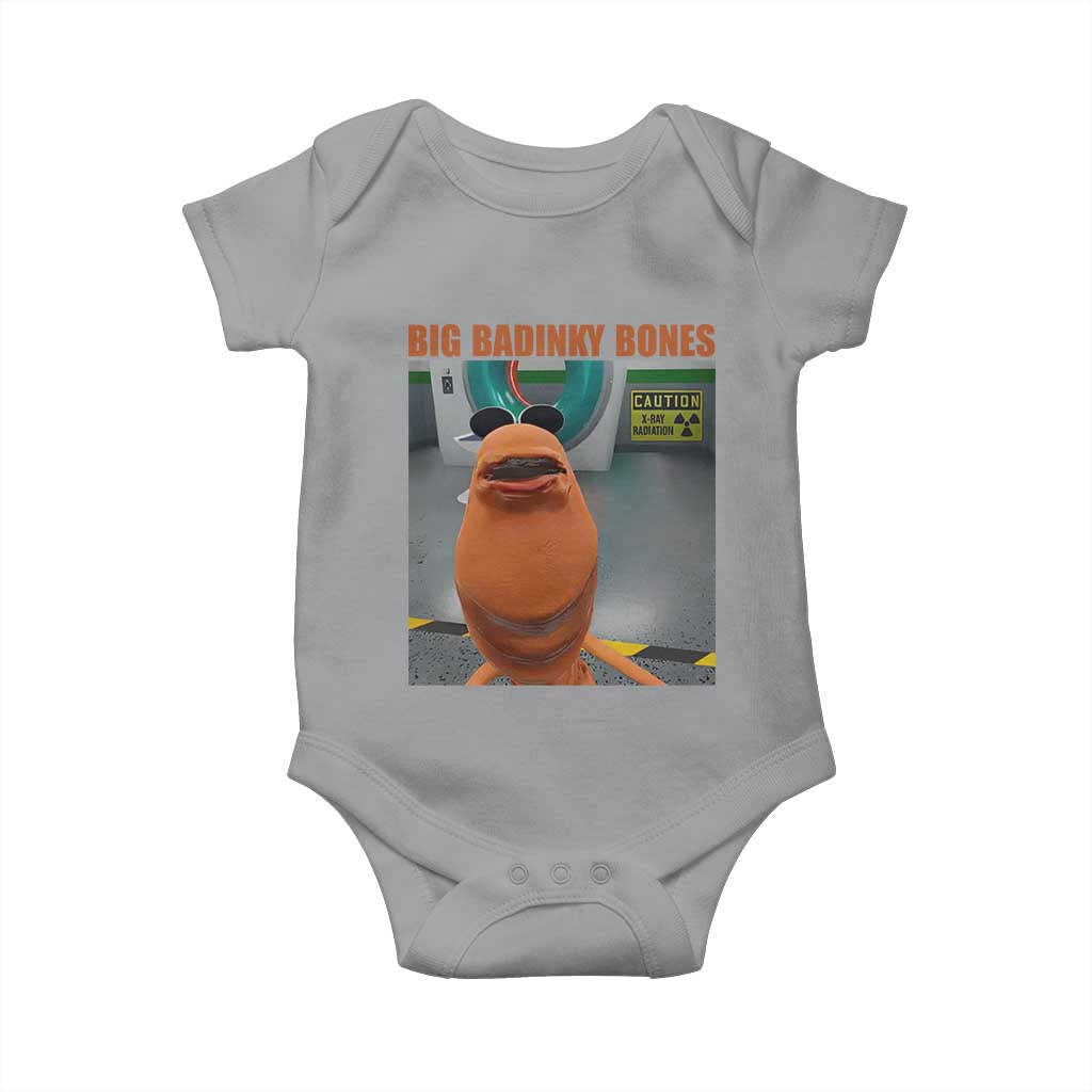 Marcus The Worm Meme Baby Onesie Big Badinky Bones TS14 Sport Gray Print Your Wear