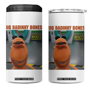 Marcus The Worm Meme 4 in 1 Can Cooler Tumbler Big Badinky Bones TS14 One Size: 16 oz White Print Your Wear