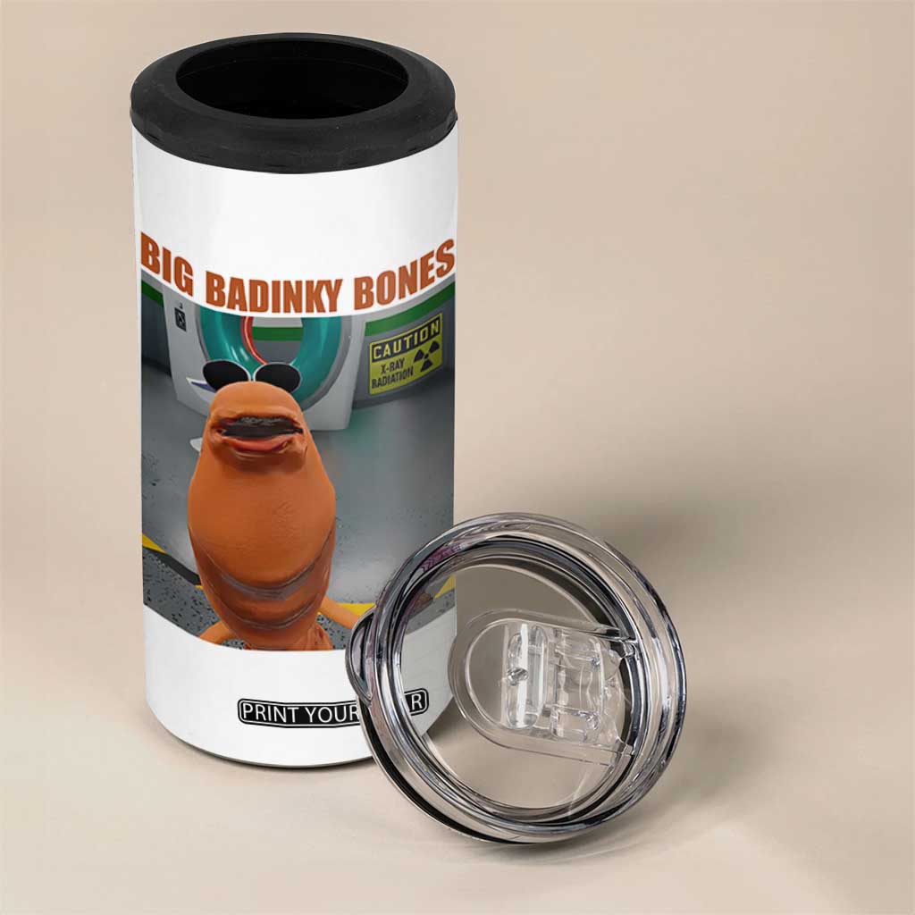 Marcus The Worm Meme 4 in 1 Can Cooler Tumbler Big Badinky Bones TS14 Print Your Wear