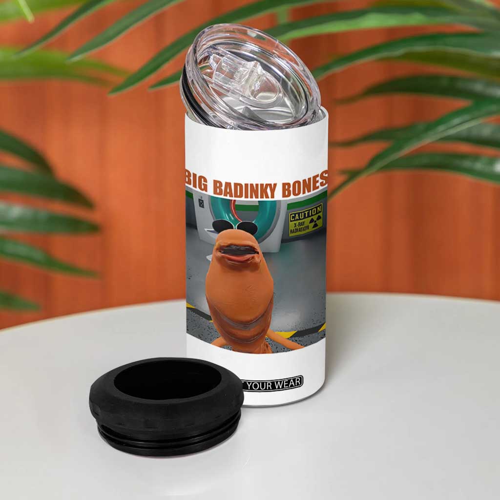 Marcus The Worm Meme 4 in 1 Can Cooler Tumbler Big Badinky Bones TS14 Print Your Wear