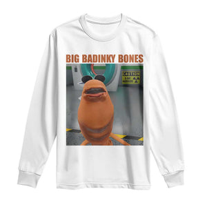 Marcus The Worm Meme Long Sleeve Shirt Big Badinky Bones TS14 White Print Your Wear