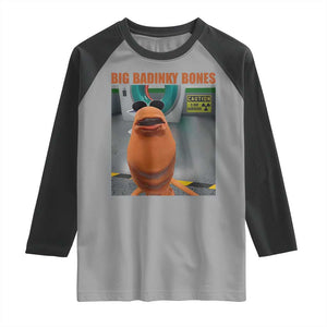 Marcus The Worm Meme Raglan Shirt Big Badinky Bones TS14 Sport Gray Black Print Your Wear