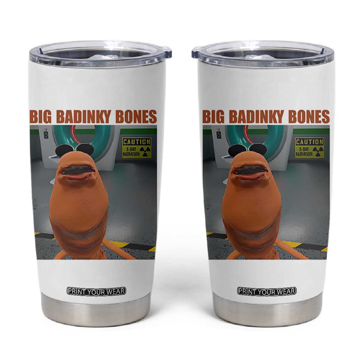 Marcus The Worm Meme Tumbler Cup Big Badinky Bones TS14 White Print Your Wear