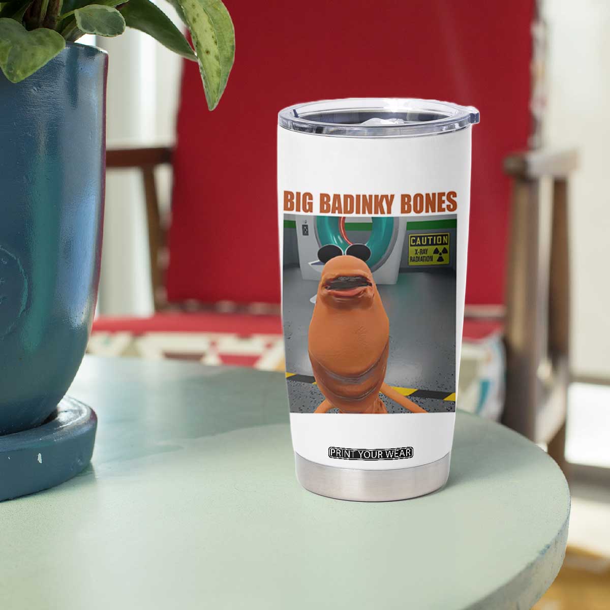 Marcus The Worm Meme Tumbler Cup Big Badinky Bones TS14 Print Your Wear