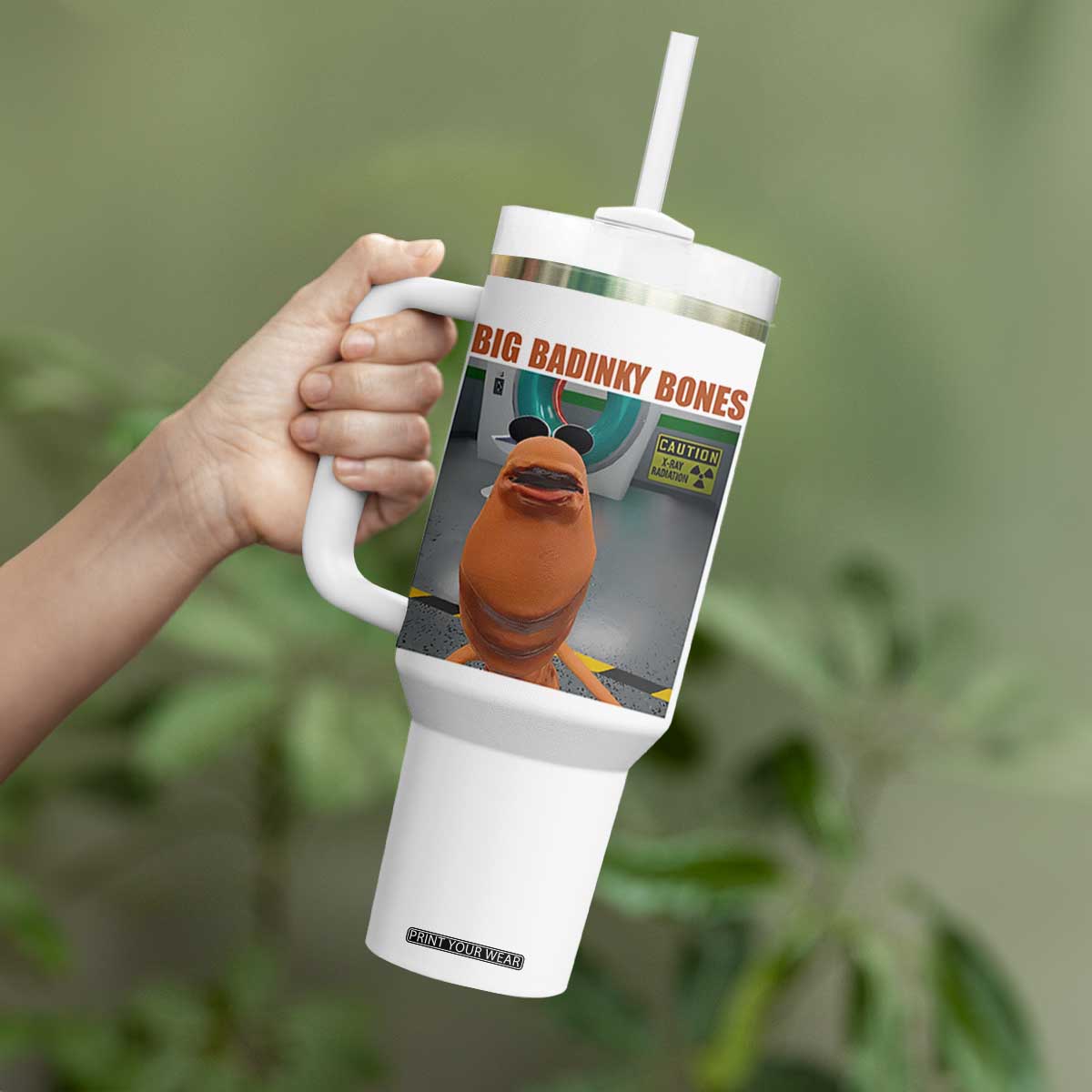 Marcus The Worm Meme Tumbler With Handle Big Badinky Bones TS14 Print Your Wear