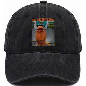 Marcus The Worm Meme Washed Cotton Baseball Cap Big Badinky Bones TS14 Washed Cap Universal Fit Black Print Your Wear