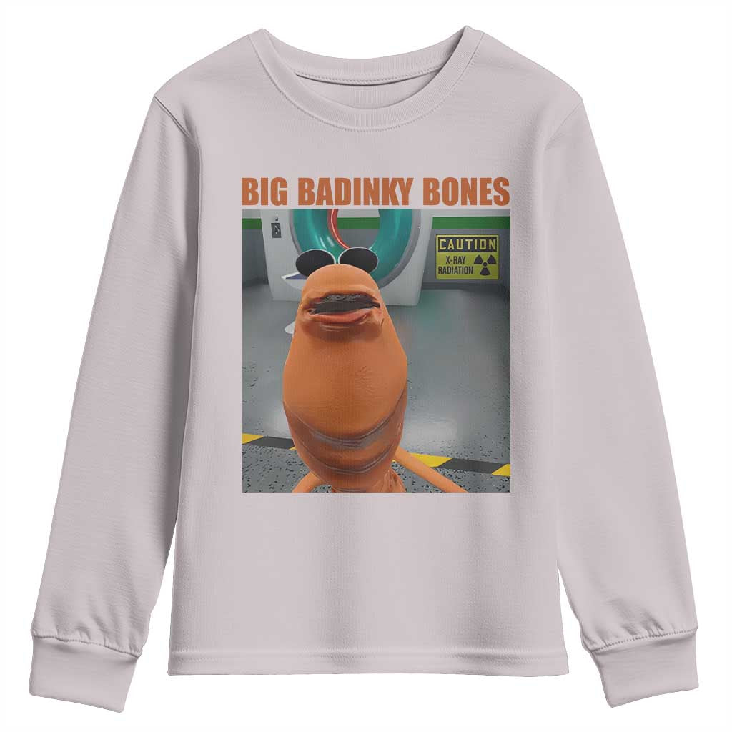 Marcus The Worm Meme Youth Sweatshirt Big Badinky Bones TS14 Ice Gray Print Your Wear