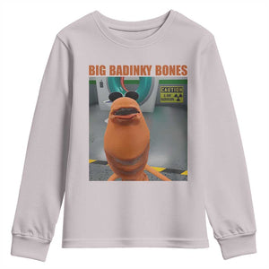 Marcus The Worm Meme Youth Sweatshirt Big Badinky Bones TS14 Ice Gray Print Your Wear
