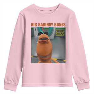 Marcus The Worm Meme Youth Sweatshirt Big Badinky Bones TS14 Light Pink Print Your Wear