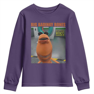 Marcus The Worm Meme Youth Sweatshirt Big Badinky Bones TS14 Purple Print Your Wear