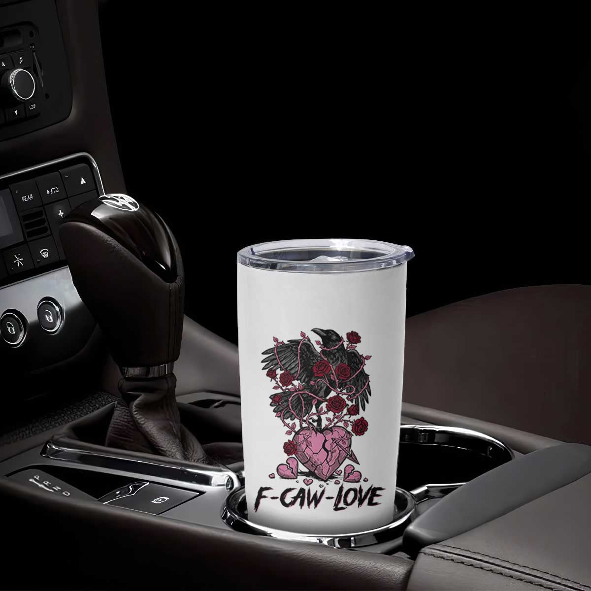 F Caw Love Tumbler Cup Funny Anti Valentines Day Gothic Bird Meme TS14 Print Your Wear