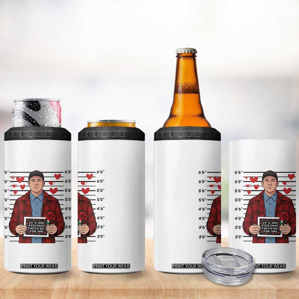 Ed Gein Valentine Meme 4 in 1 Can Cooler Tumbler Funny Horror Movie TS14 Print Your Wear