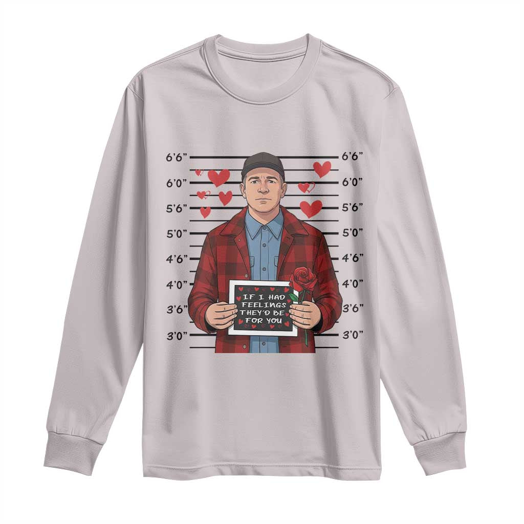 Ed Gein Valentine Meme Long Sleeve Shirt Funny Horror Movie TS14 Ice Gray Print Your Wear