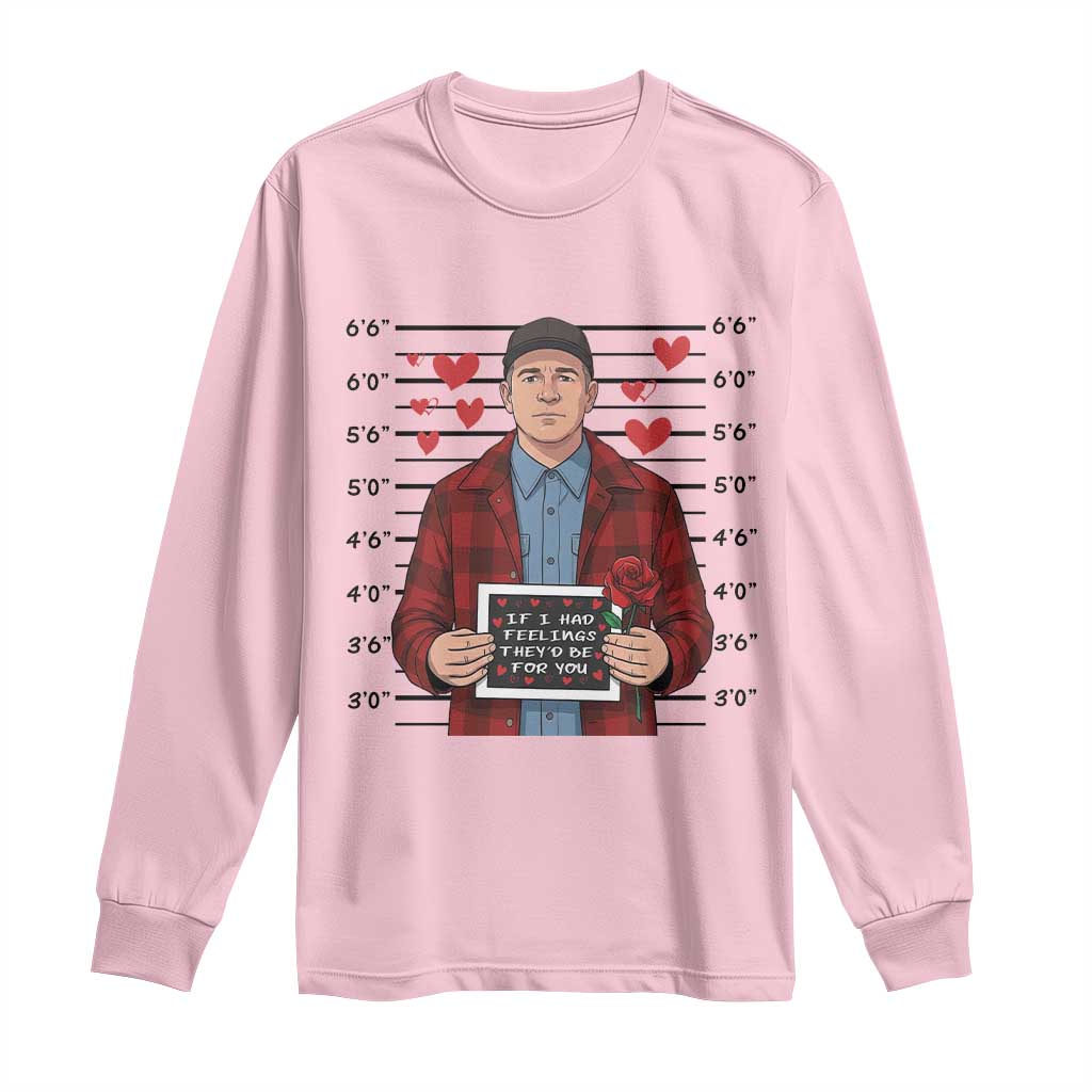 Ed Gein Valentine Meme Long Sleeve Shirt Funny Horror Movie TS14 Light Pink Print Your Wear