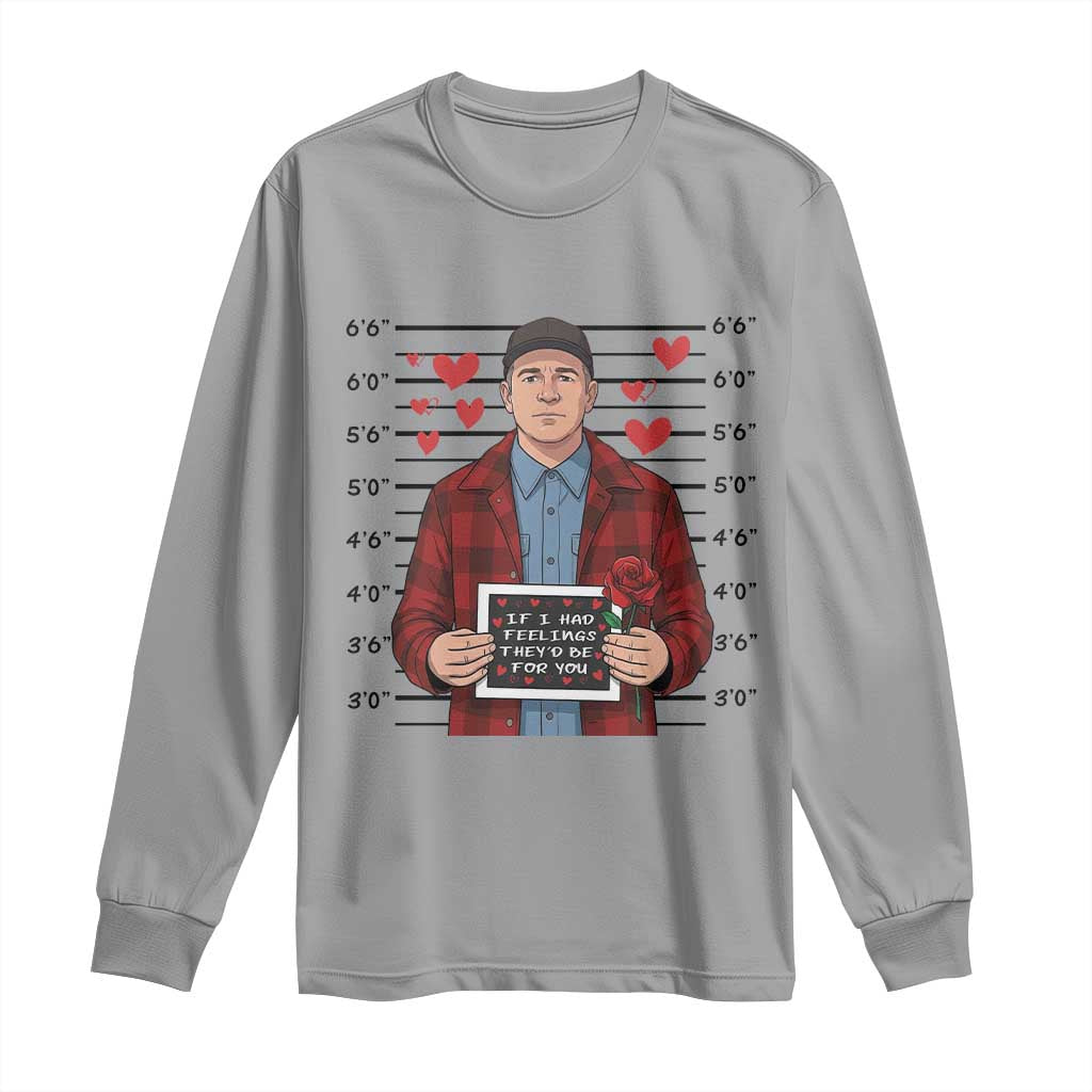 Ed Gein Valentine Meme Long Sleeve Shirt Funny Horror Movie TS14 Sport Gray Print Your Wear