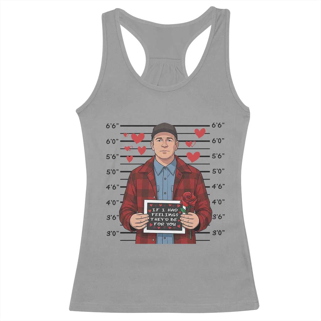 Ed Gein Valentine Meme Racerback Tank Top Funny Horror Movie TS14 Sport Gray Print Your Wear